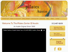 Tablet Screenshot of pilatescenterofaustin.com